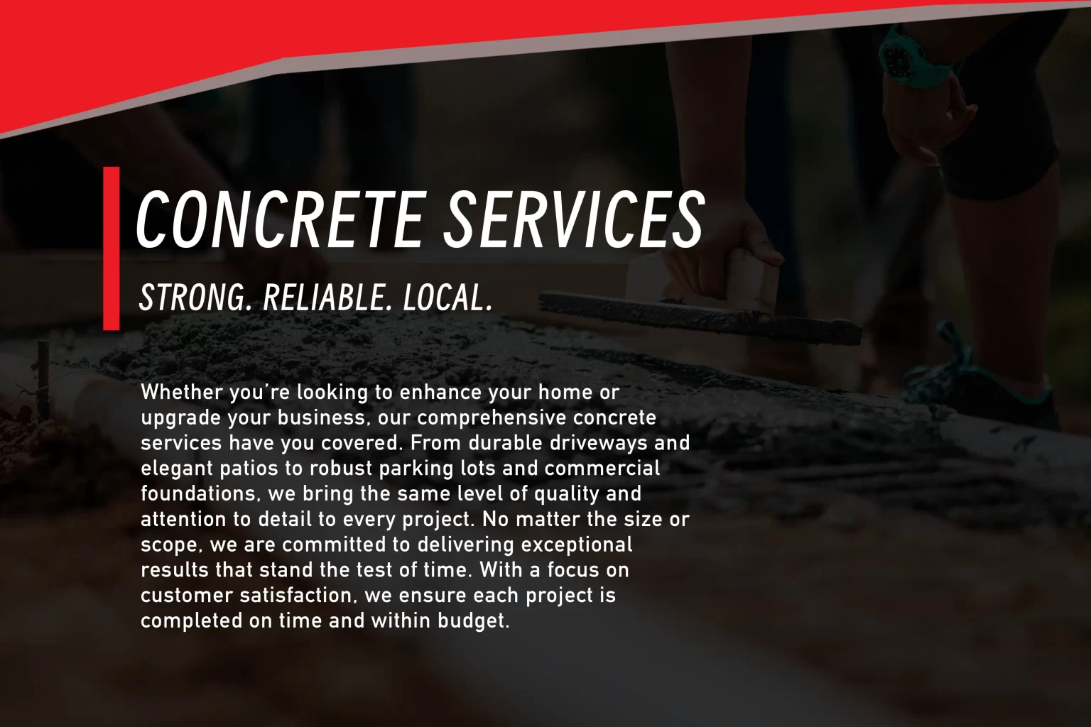 Graphic describing Tri City Concrete services.